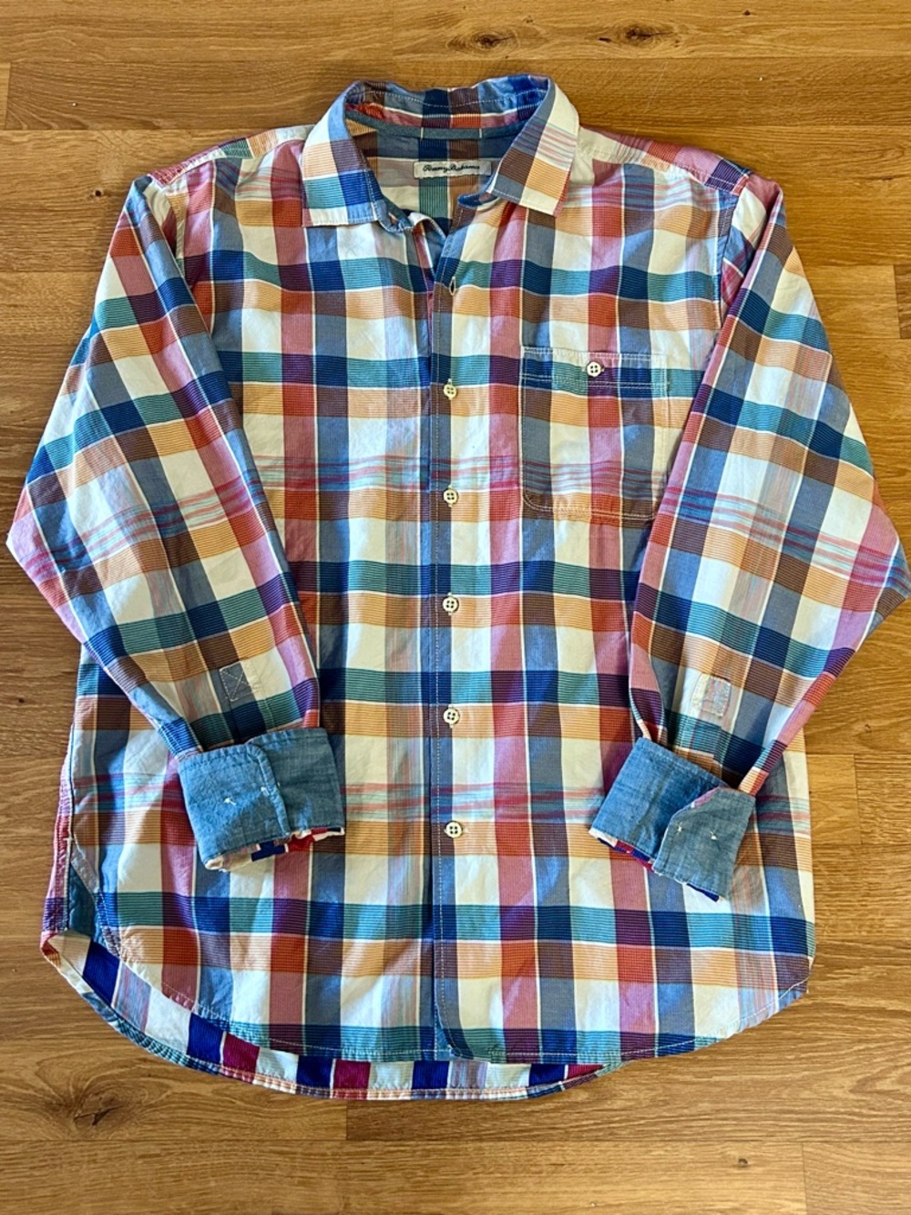 Tommy Bahama Multi-Color Plaid Button-Up Shirt